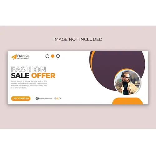 Fashion sale social media facebook cover design template