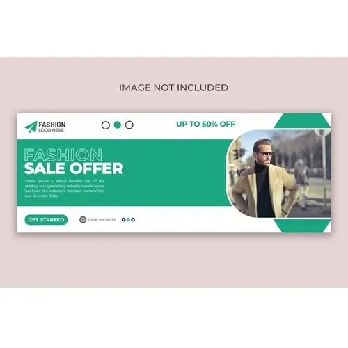 Fashion sale social media facebook cover design template