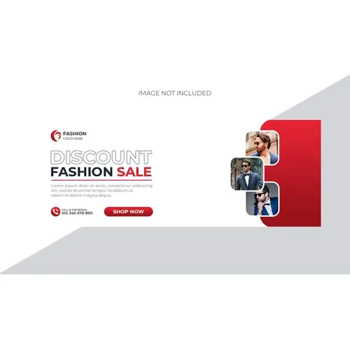 Fashion sale social media facebook cover design template