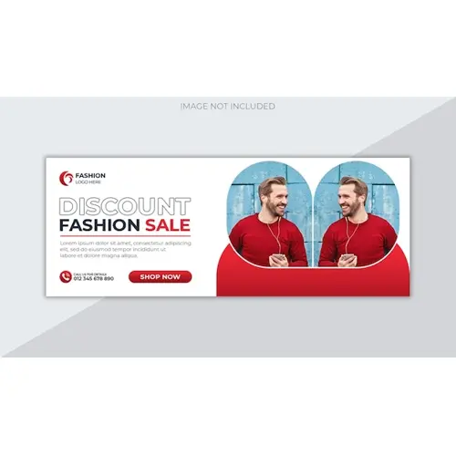 Fashion sale social media facebook cover design template
