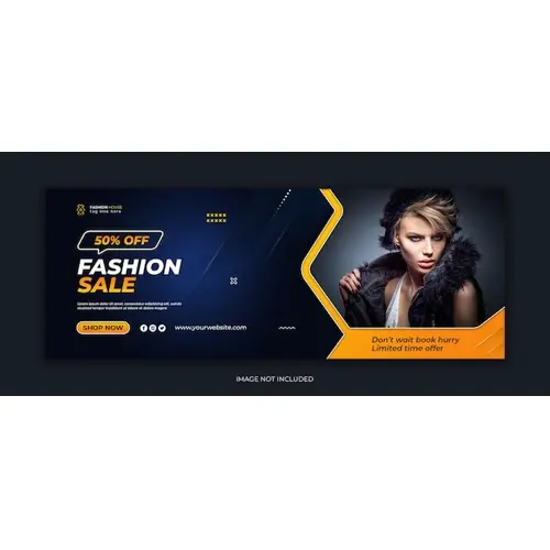 Fashion sale social media facebook cover template