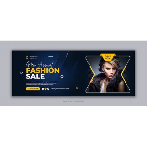 Fashion sale social media facebook cover template