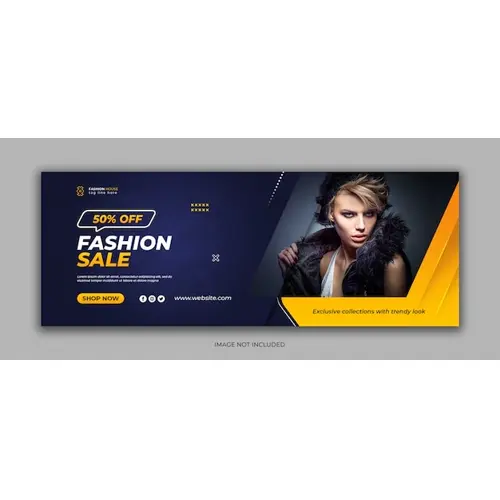 Fashion sale social media facebook cover template