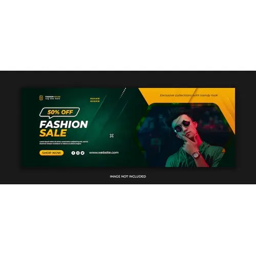 Fashion sale social media facebook cover template