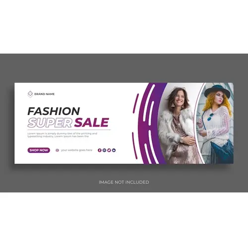 Fashion sale social media Facebook cover template