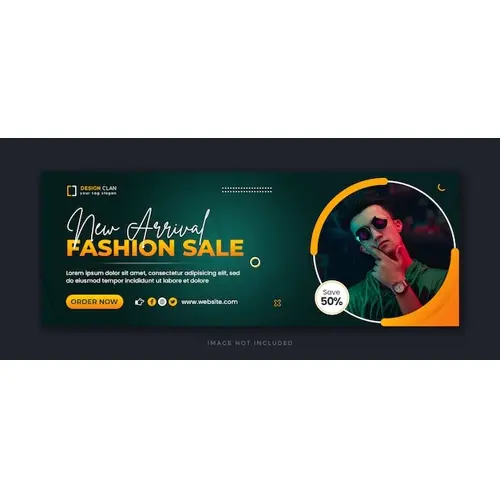 Fashion sale social media facebook cover and web banner template
