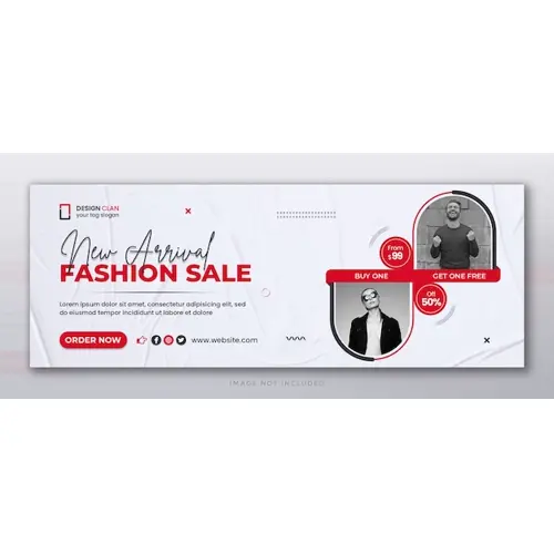 Fashion sale social media facebook cover and web banner template