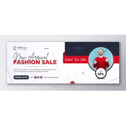 Fashion sale social media facebook cover and web banner template
