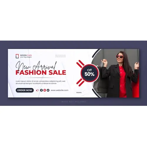Fashion sale social media facebook cover and web banner template