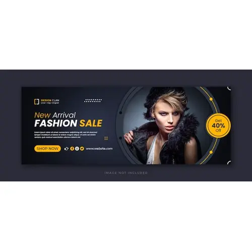 Fashion sale social media facebook cover and web banner template