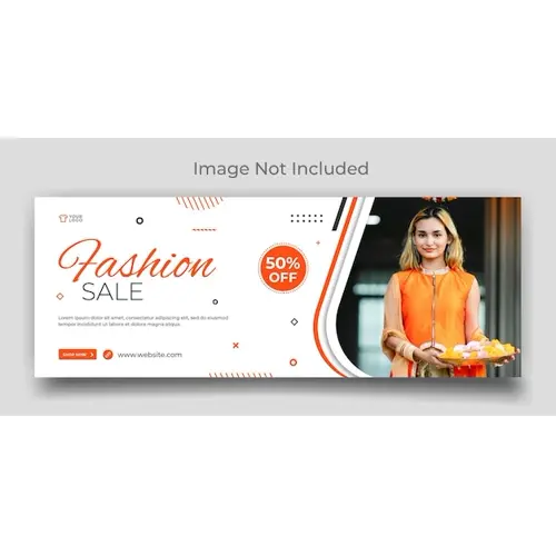 Fashion sale social media facebook and web cover template