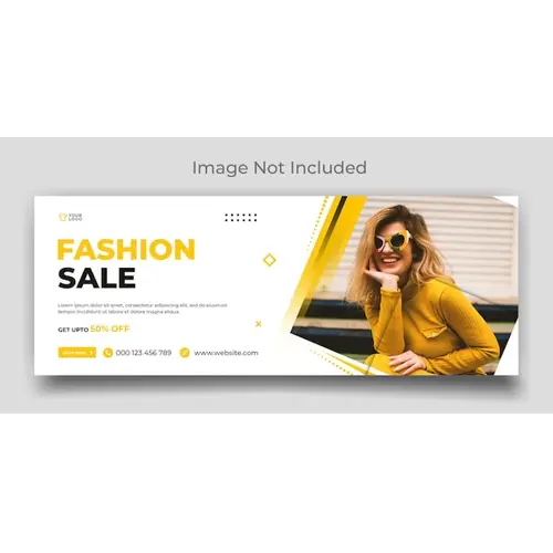 Fashion sale social media facebook and web cover template