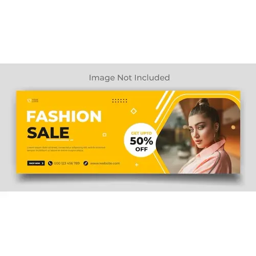 Fashion sale social media facebook and web cover template