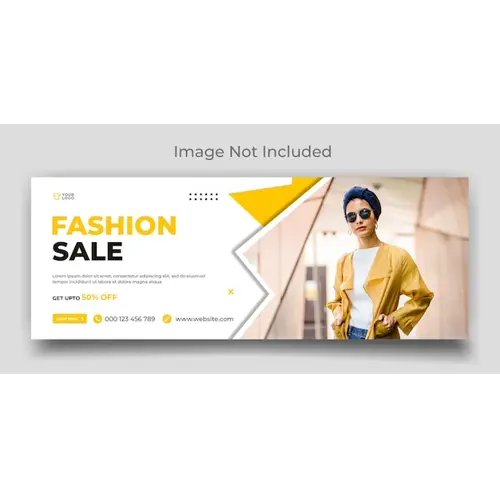 Fashion sale social media facebook and web cover template