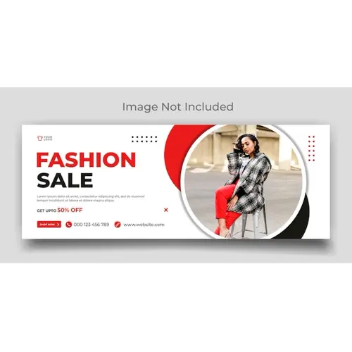 Fashion sale social media facebook and web cover template