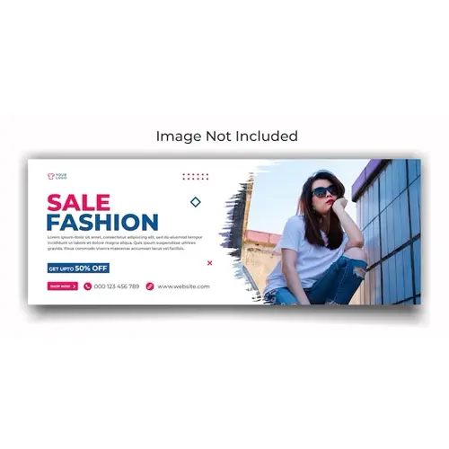 Fashion sale social media facebook and web cover template
