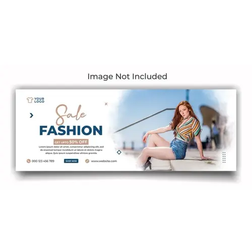 Fashion sale social media facebook and web cover template