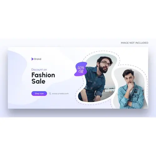Fashion sale social media web banner and facebook cover design template
