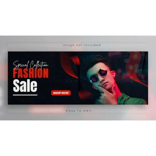 Fashion sale web banner facebook cover New season social media template