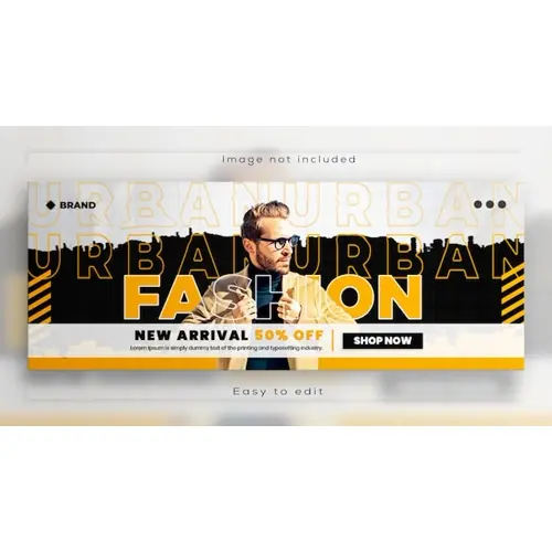 Fashion sale web banner facebook cover social media template design
