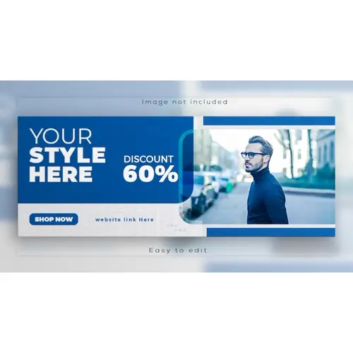 Fashion sale web banner facebook cover social media template design