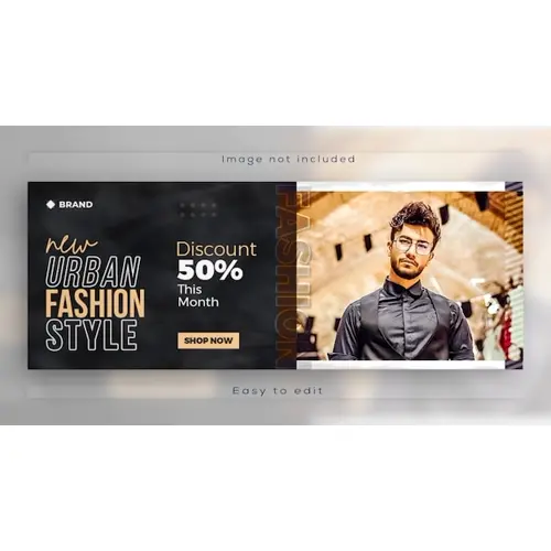 Fashion sale web banner facebook cover social media template design