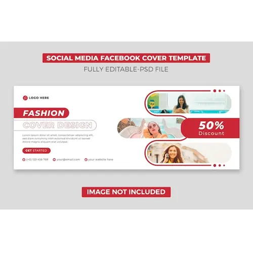 Fashion sale Web banner or facebook cover template