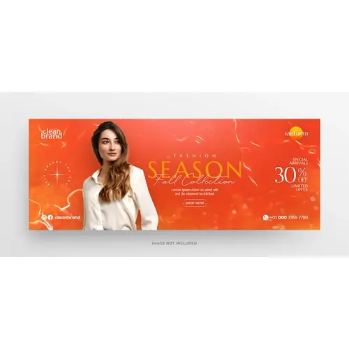 Fashion season sale facebook cover social media post or web banner design template