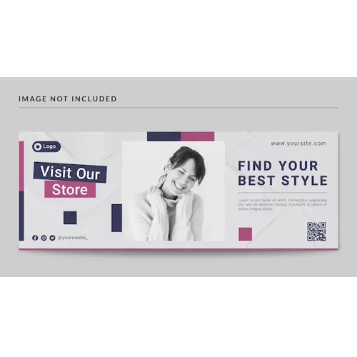 Fashion style facebook cover and web banner template
