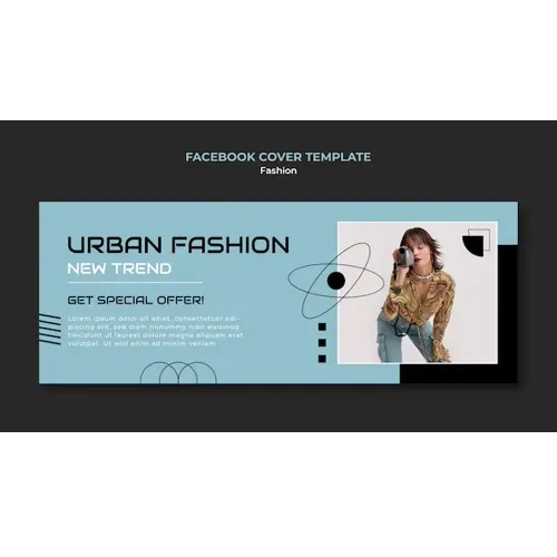 Fashion trends facebook cover template