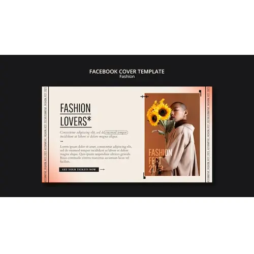 Fashion trends facebook cover template