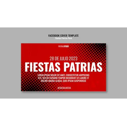 Fiestas patrias peru celebration facebook cover