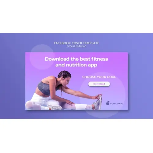 Fitness nutrition facebook cover template