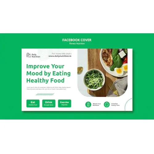Fitness nutrition facebook cover template