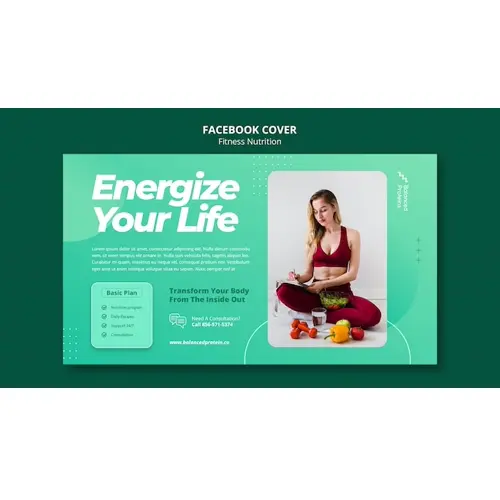 Fitness nutrition facebook cover
