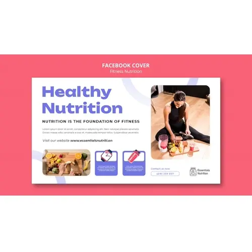 Fitness nutrition facebook cover