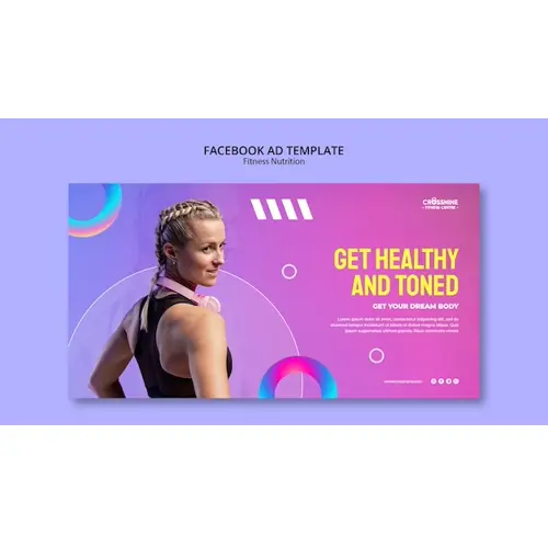 Fitness nutrition facebook template