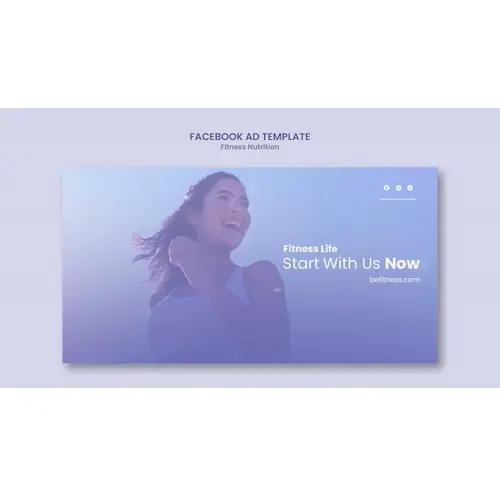Fitness nutrition facebook template