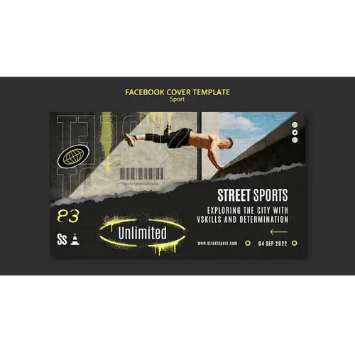 Fitness training facebook cover template