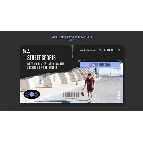 Fitness training facebook cover template