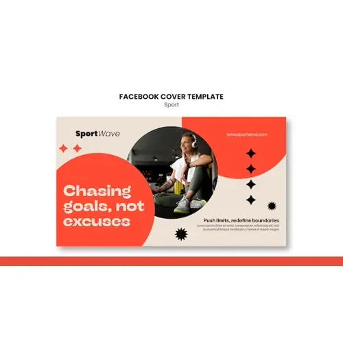 Fitness training facebook cover template