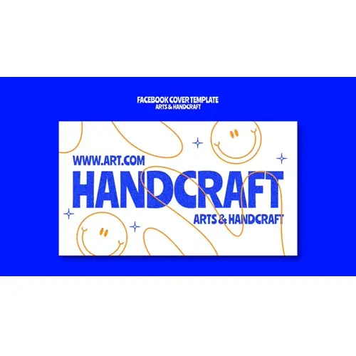 Flat design arts and handcraft facebook cover