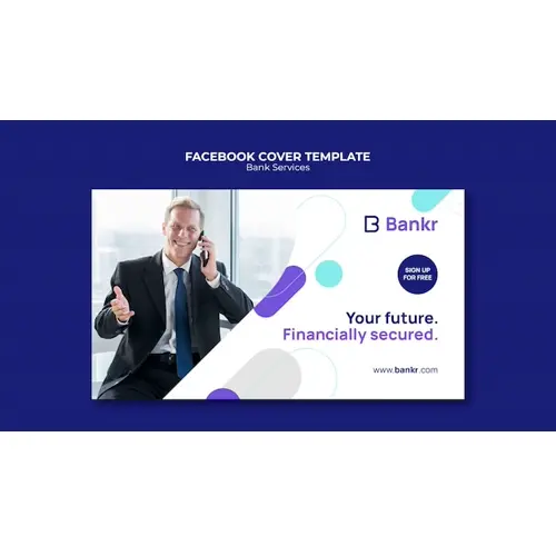Flat design bank services facebook cover