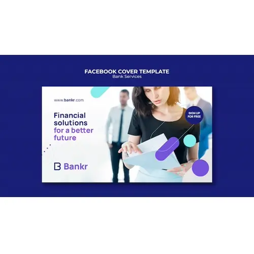Flat design bank services facebook cover