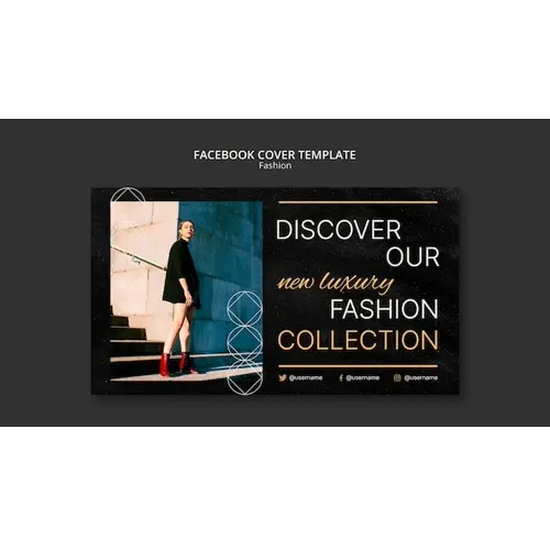 Flat design fashion trends facebook cover