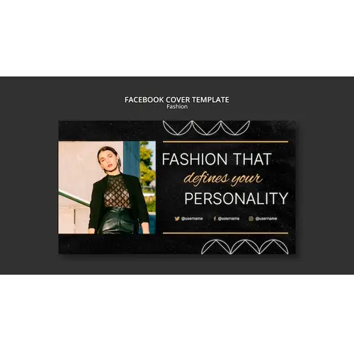 Flat design fashion trends facebook cover