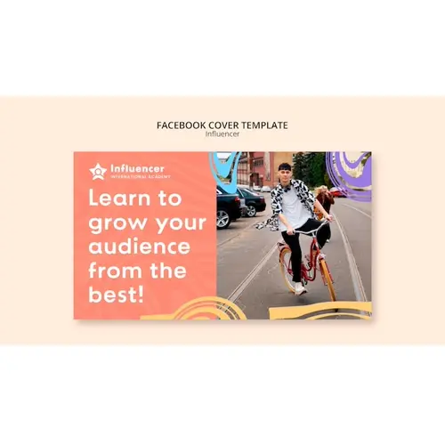 Flat design influencer job facebook cover