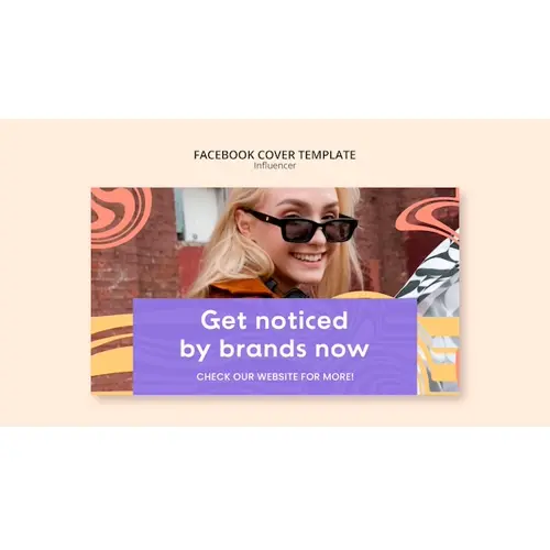 Flat design influencer job facebook cover