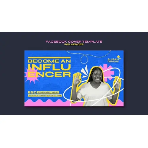 Flat design influencer job facebook cover