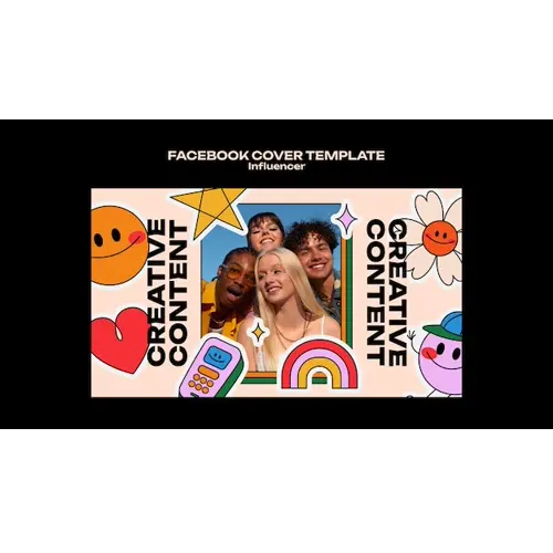 Flat design influencer job facebook cover